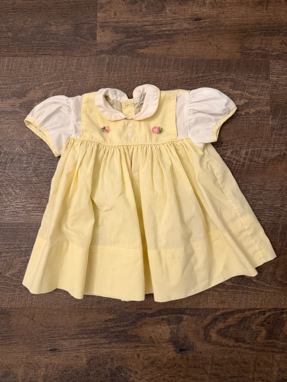 Vintage Party Look Yellow Baby Dress